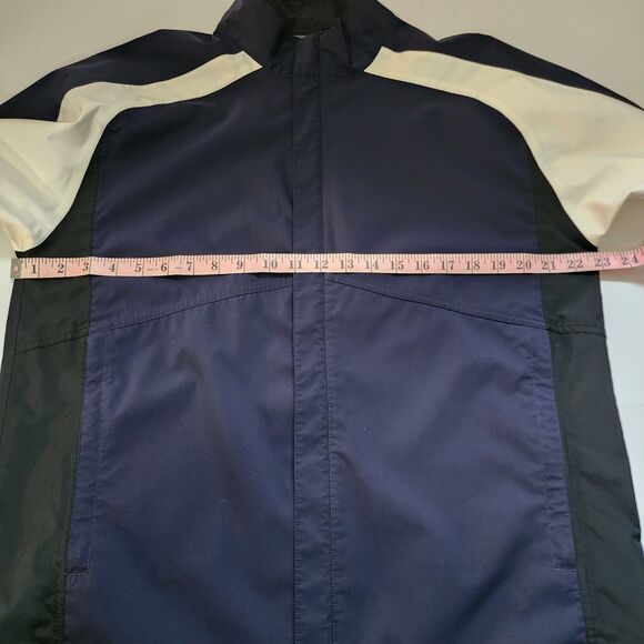 FootJoy Jacket Mens Medium Blue White Full Zip DryJoy Windbreaker Golf - Picture 11 of 14